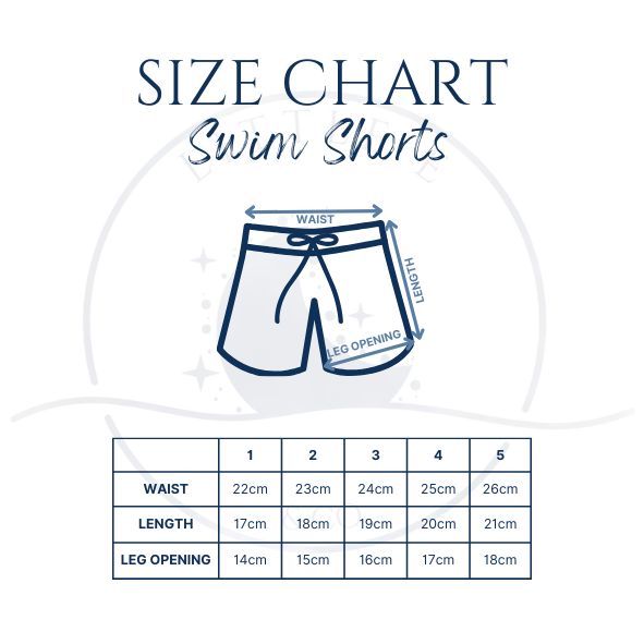 LITTLE E & CO SIZE CHART-SWIM SHORTS