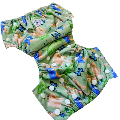 REUSABLE SWIM NAPPY & MINI WET BAG COMBO ~ FOREST