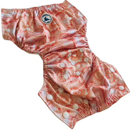 REUSABLE SWIM NAPPY & MINI WET BAG COMBO ~ COMMUNITY CONNECTED TO LAND