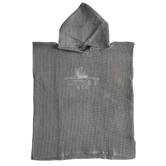 HOODED PONCHO TOWEL ~ GREY