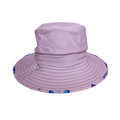 LITTLE E & CO – kids swim hat, a pastel purple with a colourful pink, blue and purple butterflies. Made with UPF 50+ sun protection fabric. The swim hat features adjustable toggles