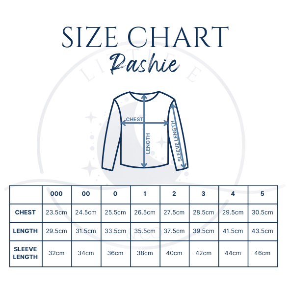 LITTLE E & CO SIZE CHART-RASHIE